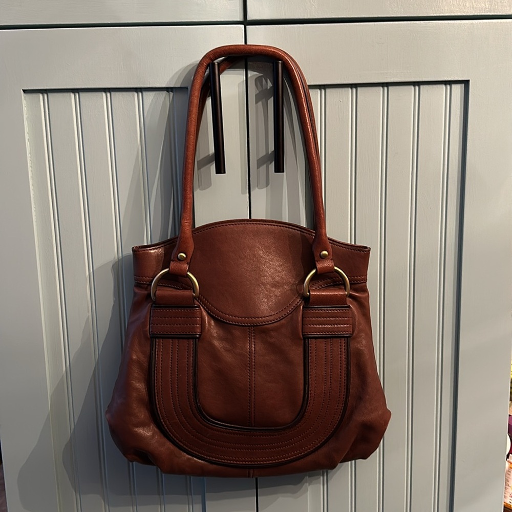 Brown leather NorthStyle shoulder bag. - Picture 2 of 11